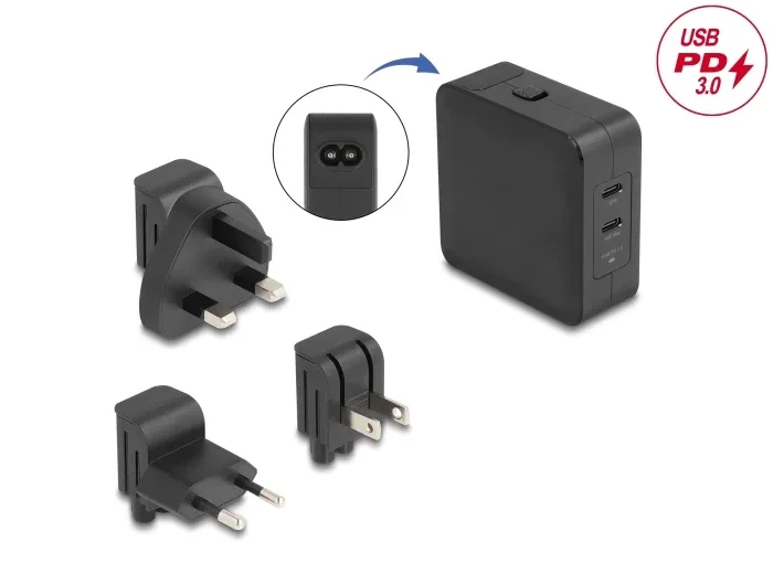 Delock_USB_GaN_Ladeger__t_2_x_USB_Type-C____PD_3_0_mit_65_W_inklusive_Strom-Adapter_f__r_EU___US___UK__1_459c2f46