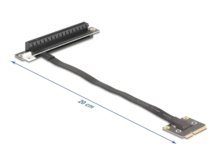 Delock_Adapter_Mini_PCIe_Stecker_zu_PCIe_3_0_x16_Slot_90___gewinkelt_mit_Kabel_20_cm__2_ffd8f875