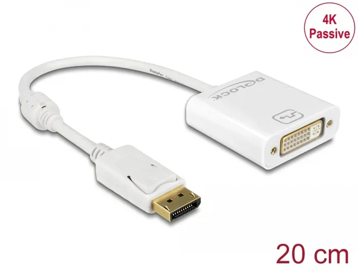 Delock_Adapter_DisplayPort_1_2_Stecker___DVI_Buchse_4K_Passiv_wei____1_3bb8b886